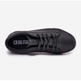 Tênis de couro baixo clássico masculino Big Star NN174252 Black preto 1