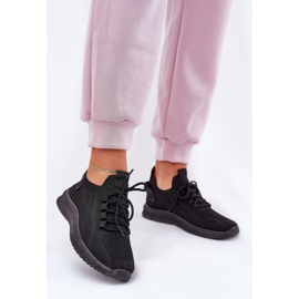 Calçados esportivos femininos pretos slip-on 2