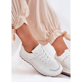 Sapatos esportivos femininos com plataforma brancos 2