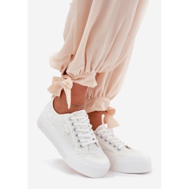 Big Star RR274747 tênis de renda feminina branco 1