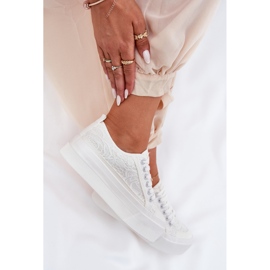Big Star RR274747 tênis de renda feminina branco 2