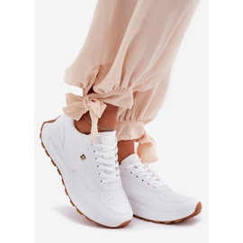 Sapatos esportivos femininos leves Big Star RR274629 Hi-Polish White System branco 1