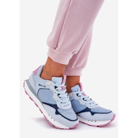 Camurça feminina Sapatos de esportes leves Big Star RR274236 Hi-Polish Blue azul 1