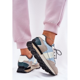 Camurça feminina tênis Big Star RR274245 Hi-Polish System Grey-Blue azul 2