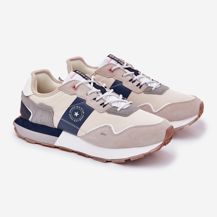 Big Star Tênis de camurça masculina na grande estrela rr174471 Plata cinza 1