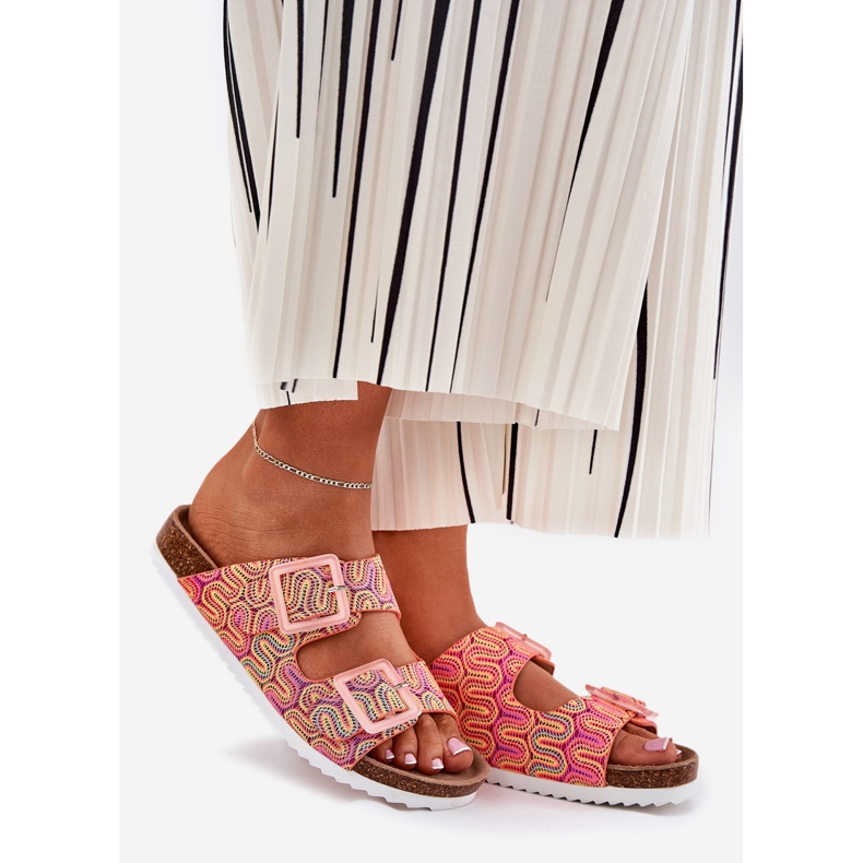 S.Barski Flip de mulheres com fivelas e brilho S. Barski RB51-006 Orange laranja 1