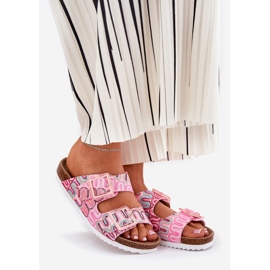 S.Barski Flip de mulheres com fivelas e brilho S. Barski RB51-006 Pink rosa 1 S.Barski Flip de mulheres com fivelas e brilho S. Barski RB51-006 Pink rosa 1