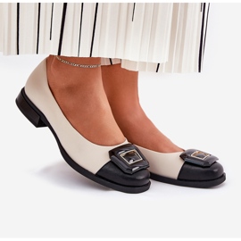 S.Barski Bailarinas de couro com decoração d & a mk51-059 bege 2 S.Barski Bailarinas de couro com decoração d & a mk51-059 bege 2