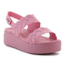 Crocs Brooklyn Woven Low Wedge 209977-6xx Sandals rosa 1