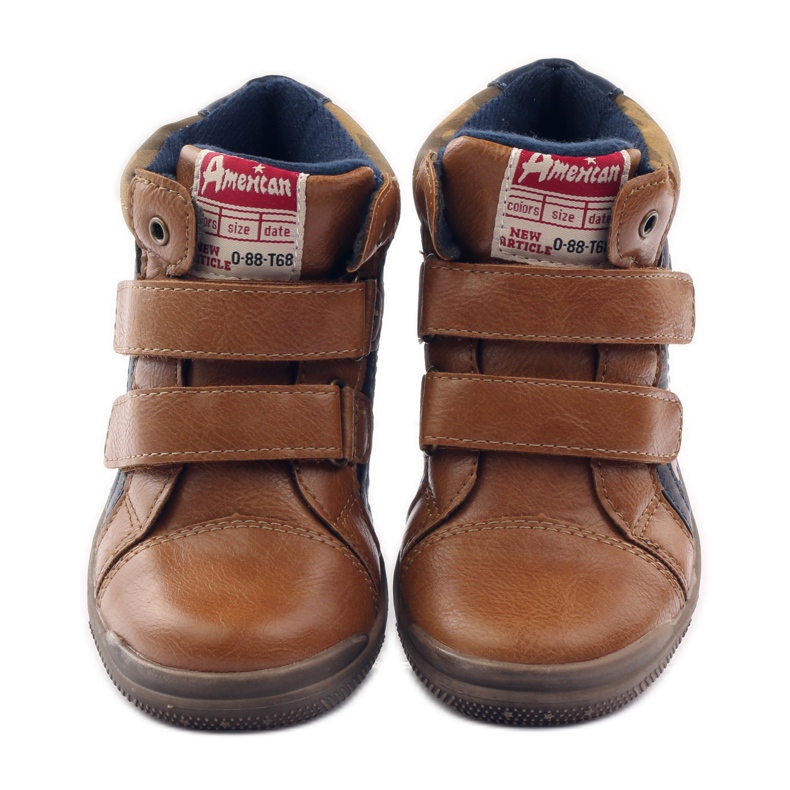 American Club Esportes com uma inserção de couro americano 16213 azul-marinho marrom 4