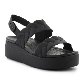Crocs Sandals Brooklyn tecida Low Wedge 209977-060 preto 1