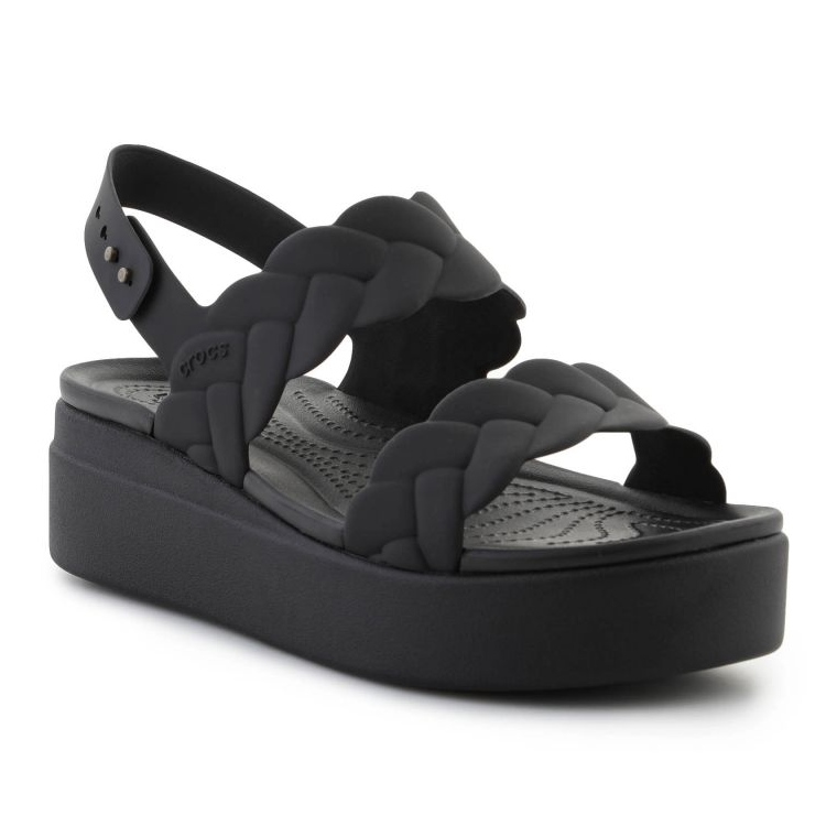 Crocs Sandals Brooklyn tecida Low Wedge 209977-060 preto 1