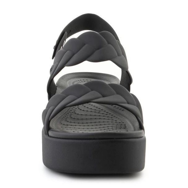 Crocs Sandals Brooklyn tecida Low Wedge 209977-060 preto 2