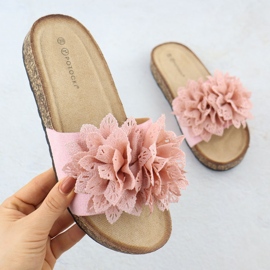 Chinelos femininos com flores rosa potocki gn17301 1