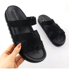 Slippers femininos pretos Potocki GN17303 1