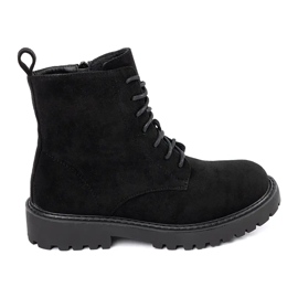 Botas femininas de camurça preta preto 1