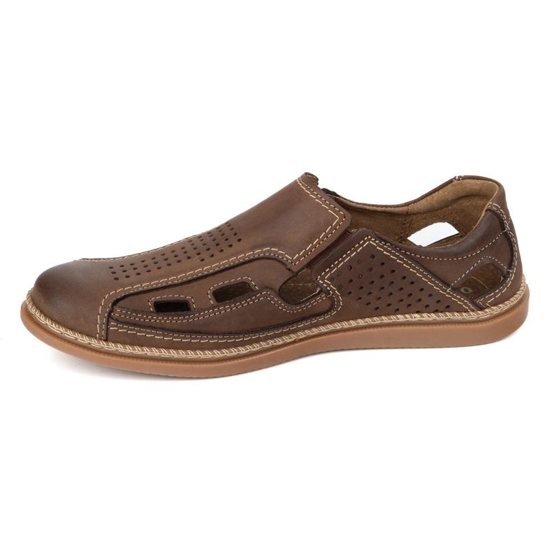 Olivier Sapatos respiráveis ​​de homens quebrados 203L Brown marrom 1