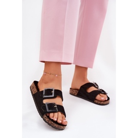 Chinelos femininos com grampos na sola Black Sole preto 2 Chinelos femininos com grampos na sola Black Sole preto 2