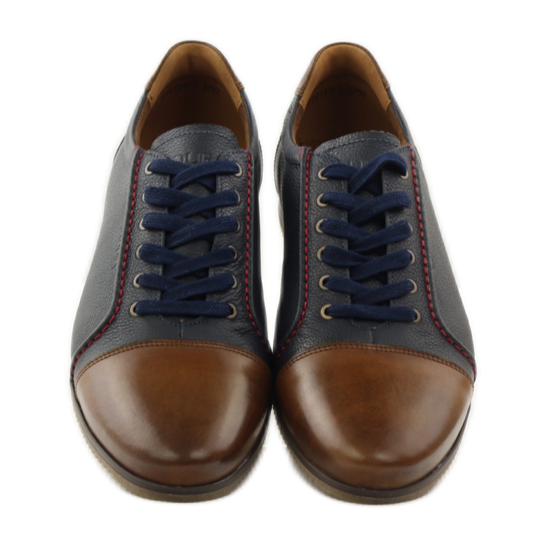 Tênis esportivo Badura 3173 azul marinho castanho 4