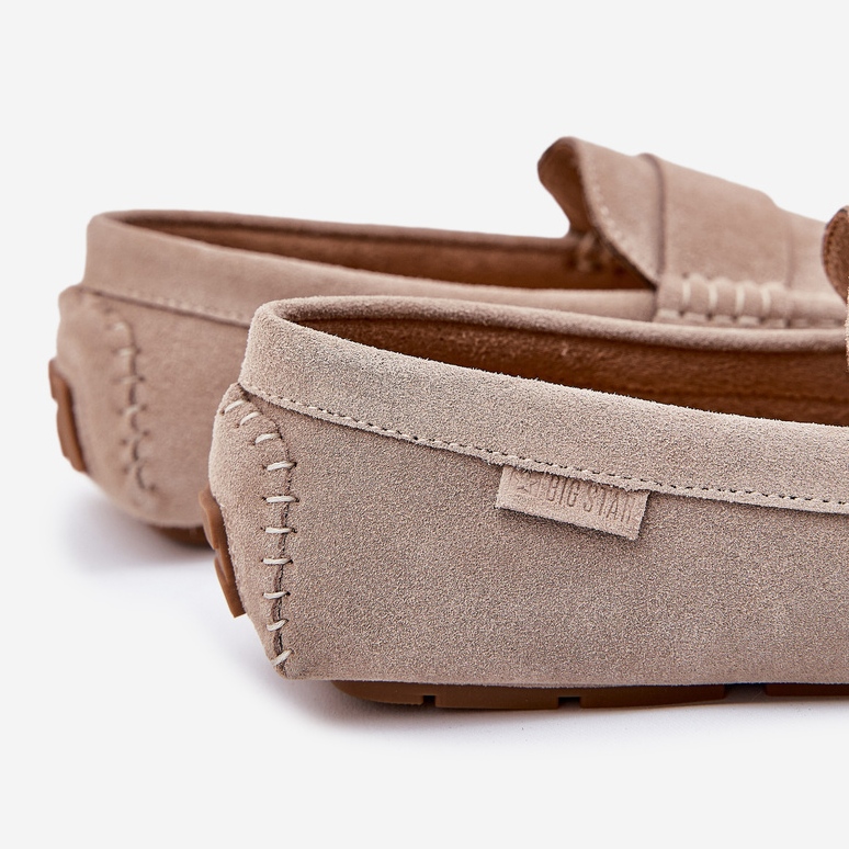 Big Star RR174050 Mocurros de camurça masculinos bege 2