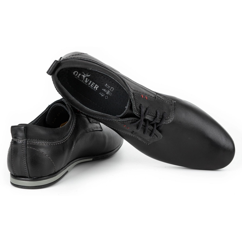 Olivier Sapatos de couro masculino 731 preto 4