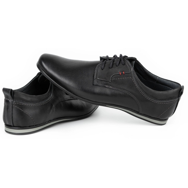Olivier Sapatos de couro masculino 731 preto 5