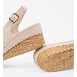 Goodin Sandálias leves -Beige em uma cunha baixa bege 2