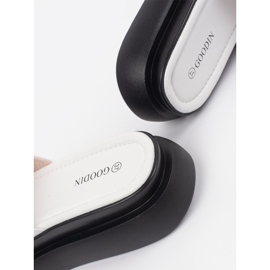 Goodin Chinelos de conforto branco e branco na plataforma 2