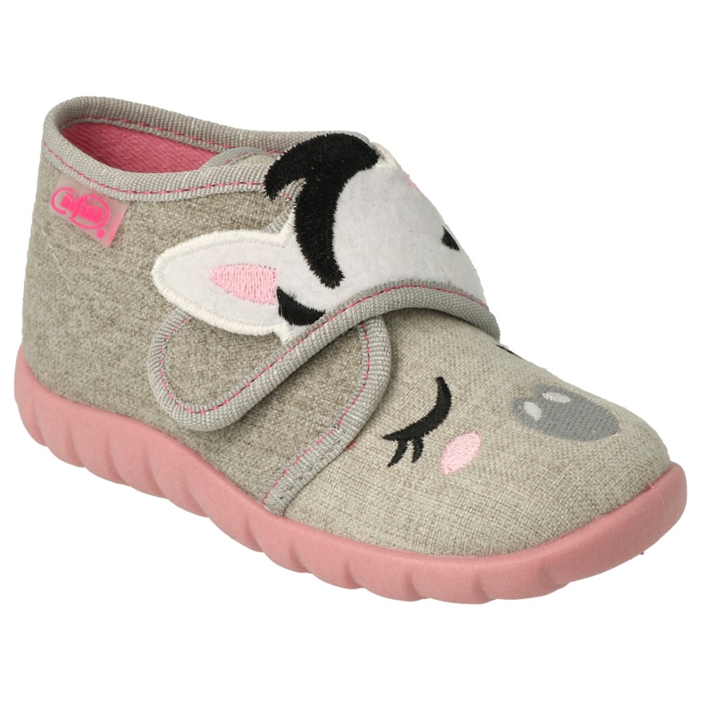 Flippers infantis de Befado 465p082 cinza com aplicação 1 Flippers infantis de Befado 465p082 cinza com aplicação 1