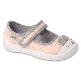 Chinelos infantis Befado com velcro 209P036 bege 1 Chinelos infantis Befado com velcro 209P036 bege 1