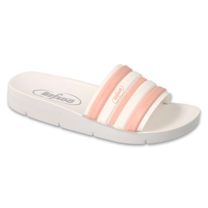 Flip-flops infantis de Befado 067Y004 bege-rosa 1