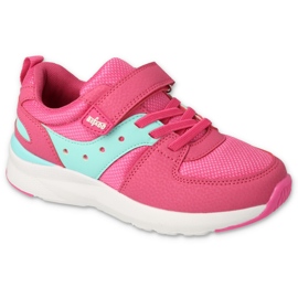 Calçado desportivo infantil Befado com velcro 516Y156 rosa 1
