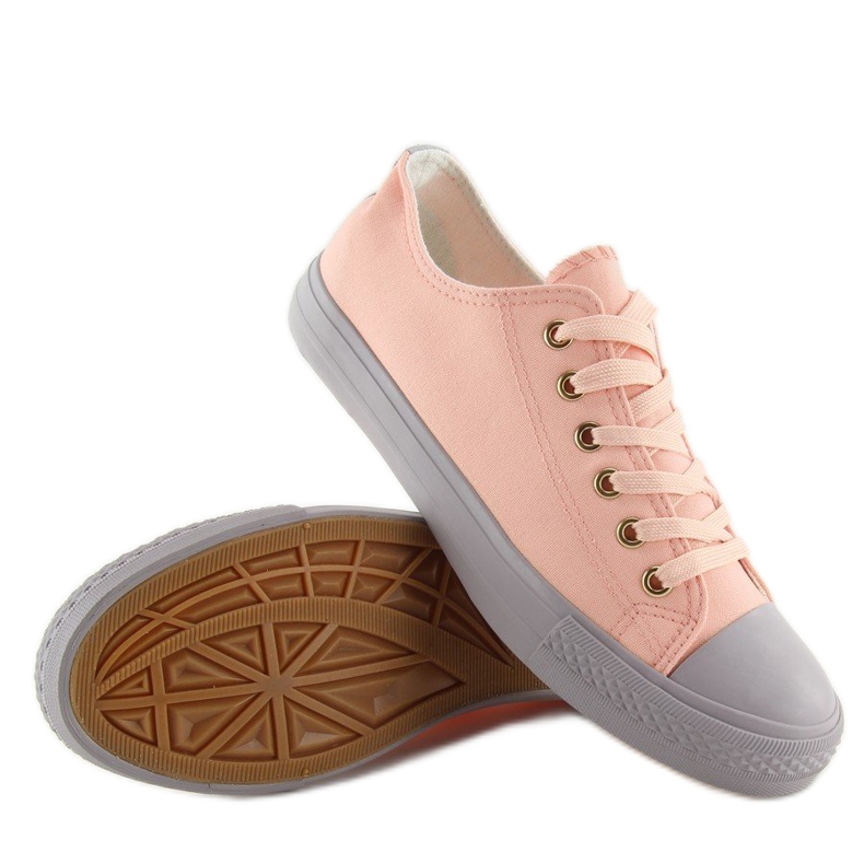 Sapatilhas femininas PINK / GREY rosa e cinza 2