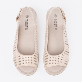 Goodin Sandálias confortáveis ​​de avelã leves dourado 1