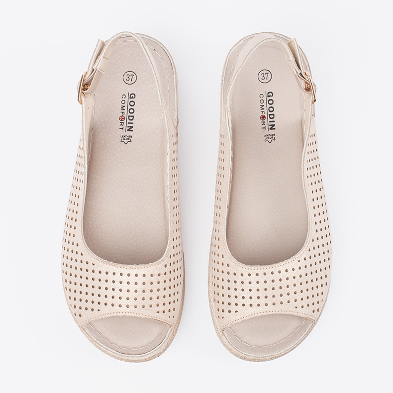 Goodin Sandálias confortáveis ​​de avelã leves dourado 1