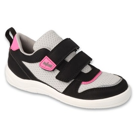 Befado esportivo infantil com velcro 452Y002 preto e branco 1