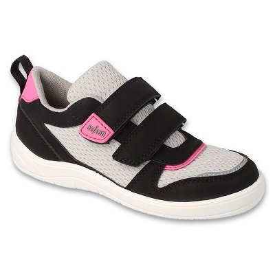 Befado esportivo infantil com velcro 452Y002 preto e branco 1