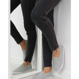 Cinza xl08p Tênis slip-on cinza granulado 2