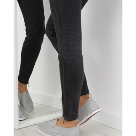 Cinza xl08p Tênis slip-on cinza granulado 1