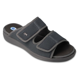 Chinelos masculinos Befado Dr.ORTO com palmilha antibacteriana em pu 083M002 cinza 1