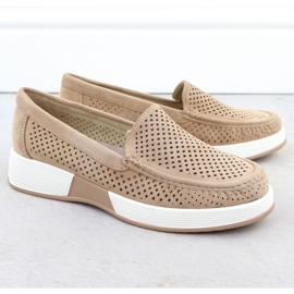 Sapatos Openwork Women na plataforma Sergio Leone 094h Beige bege 2