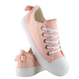Tênis de mulher com laço rosa 8935 Rosa 2