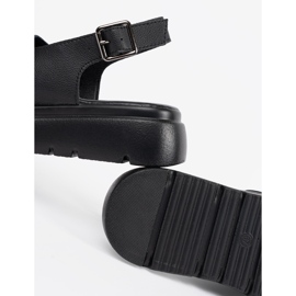 Goodin Sandálias clássicas pretas na plataforma preto 1