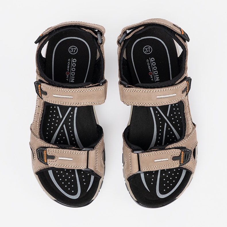 Goodin Sandálias esportivas marrons femininas castanho 2