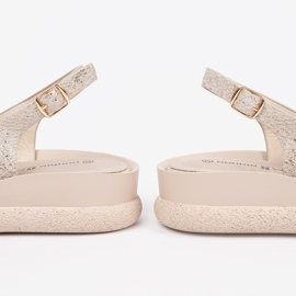 Goodin Sandálias femininas confortáveis ​​bege confortáveis 1