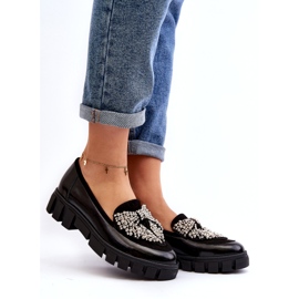 Mocassins femininos patenteados Laura Messi 2785 Preto 1