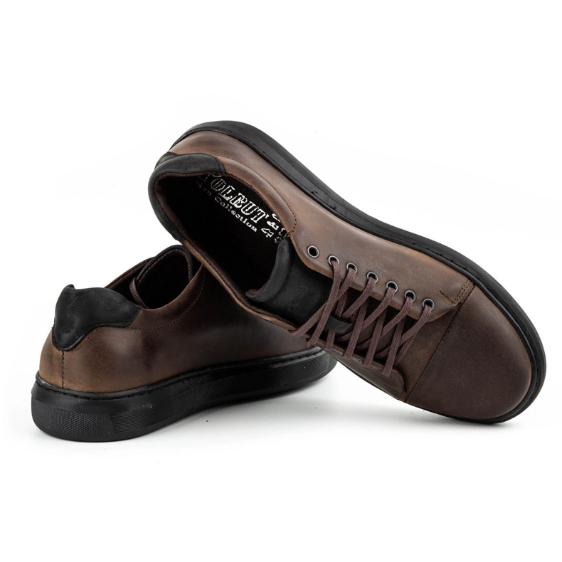 Polbut Sapatos de couro masculino 2109 marrom 3