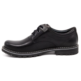 Kampol Sapatos masculinos de couro 32/15 preto 1