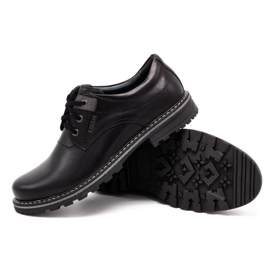 Kampol Sapatos masculinos de couro 32/15 preto 3