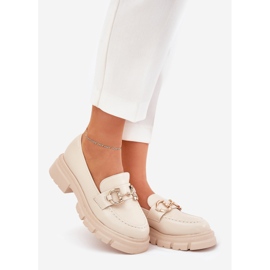 Supotos de couro ECO com detalhes dourados bege 1